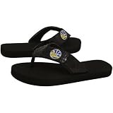 NBA Golden State Warriors Ladies Black Sequin Strap Flip Flops (5/6)