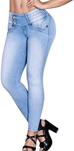 Posesion Colombian Push Up Jean 6589 - Light Denim - Size 8