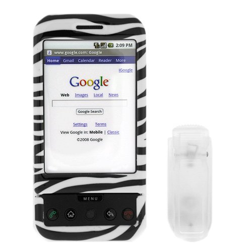 HTC Google G1/Dream Cell Phone Zebra Design Protective Case Faceplate Cover