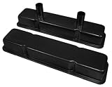 1958-86 Chevy Small Block 283-305-327-350-400 Circle Track Racing Steel Valve Covers - Black