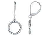 Diamond Circle Drop Earrings 1/4 Carat (ctw) in White Gold