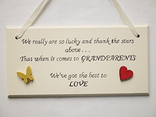 We really are so lucky Grandparents hanging plaque