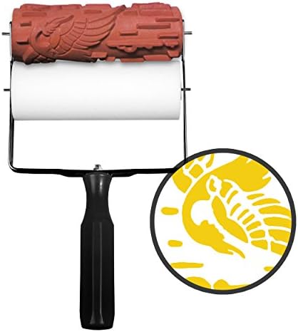 Rolling Robin Patterned Paint Roller Kit. Stencil For Creating Paint Patterns, Murals &amp; Borders. Ideal Alternative To Wallpaper, Wall Decals &amp; Stickers. Decorative Designs For Furniture, Nursery, etc