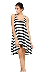 Striped Print Cotton Sleeveless  Dress