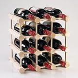 Modular 12 Bottle Wine Rack (Natural
