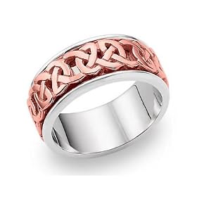 14K Rose Gold Celtic Renaissance Wedding Band
