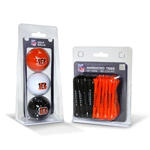 NFL Cincinnati Bengals 3 Pack Golf Balls (50 Pack Team Tees)