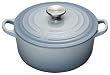 Le Creuset 22 cm Cast Iron Round Casserole, Coastal Blue
