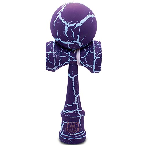Full Purple & Blue Cracked Kendama With Extra String