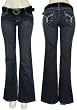 YMI Stretch Flare Leg Denim W/ Faux Fur Belt