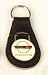 Corvette C4 Cloisonne Key Ring on Black Leather