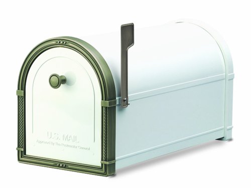 Architectural Mailboxes Coronado Mailbox White with Antique Bronze