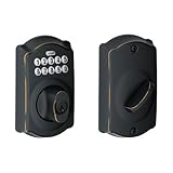 Schlage BE365VCAM716 Aged Bronze Camelot Keypad Deadbolt Selling Unit: Card Type: Deadbolts