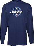 adidas Utah Jazz Navy Blue Primary Logo Long Sleeve T-shirt