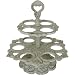 Cast Iron 2 Tier Egg Holder, Painted and Distressed Metal, Designed in Belgium