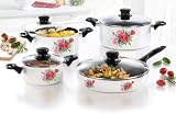 TV Das Original 02437 Bratmaxx Induktionskoch- und Bratset Rosendekor 8 Teile