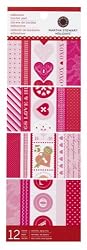 Martha Stewart Crafts Key And Heart Adhesive Border Pad, 12 Sheets