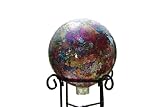 Bird Brain Sequin Glass Gazing Ball, Green - Purple