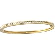 14K Yellow Gold Diamond Bangle Bracelet - 0.65 Ct.