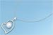 Sterling Silver Necklace - Freshwater Pearl in Heart with 16in-18in Chain - 28mm Pendant Height