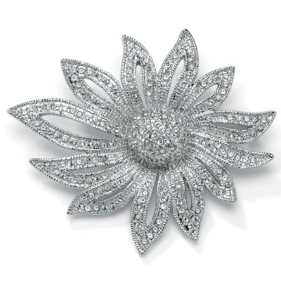 Crystal Flower Pin