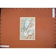 1907 COLOUR MAP GENEVE SOUTHERN FRANCE KARL BAEDEKER