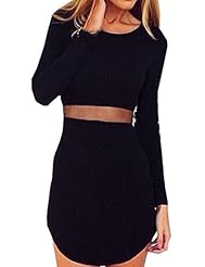 Sexy Sheer Mesh Knit Cocktail Above the Knee Prom Dress/Party Dress/Mini Dress 