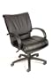 Boss Mid-Back Leather Chair Black