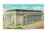 Denver, Colorado, Exterior View of the Post Office and Federal Building Giclee Poster Print