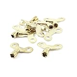 uxcell 蛇口キー　キー式ハンドル　メタル製　ゴールドトーン　スペア部分　ソリッドノブ　いいアクセサリー　6.4 x 6.4mm 10個入り