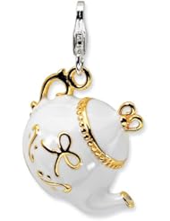 Amore La Vita Sterling Silver Gold Plated 3D Pot Charm with Lobster Clasp