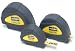 Rolson Tools 50580 3 piece Auto Stop Measureing Tape Plastic case 3m,5m & 7.5m