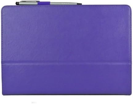 kmbuy - New ASUS MeMO Pad 10 ME102A Protective Case with bonus stylus pen - Flip Stand synthesized leather Cover Skin for ASUS MeMO Pad 10 Tablet (ME102A) (Purple)