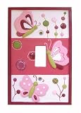 Lambs & Ivy Raspberry Swirl Switch Plate Cover