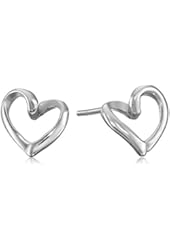 Sterling Silver Open Heart Post Earrings