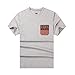 Men's Jacquard Pocket T-Shirt Crew-Neck Short Sleeve Beautiful Giant Pocket Tee