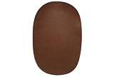 ovaler Flicken - mittel braun Leder 10 cm * 15 cm Bügelbild Aufnäher
