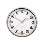 Karlsson Wall Clock Stainless Steel Case Holographic Design In White with Numbers and Station Style
