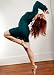 Teal Ballet Neck Sweater Dress by KD dance, Free Flowing, Fashionable & Designed For Dance, Made In New York USA