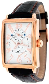 Adee Kaye #AK4016-MRG Men's Automatic Dual Time Zone Watch with Flying Back Mechanism