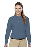 Womens 60/40 pique long sleeve golf shirt.