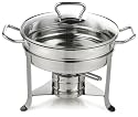Gourmet Standard 3 Quart Stainless Steel Chafing Dish with Glass Lid - CD11012