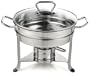 Gourmet Standard 3 Quart Stainless Steel Chafing Dish with Glass Lid - CD11012