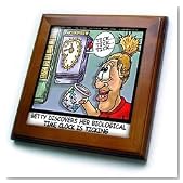 Biological Time Clock Ticking - 8x8 Framed Tile