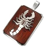 Cool Stainless Steel Scorpion with Rich Wood Inlay