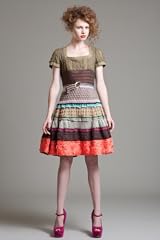 Crochet Mix Fit And Flare Dress