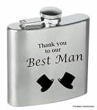 Drinks Are On Me Stainless Steel 6oz Hip Flask Gift, Wedding,