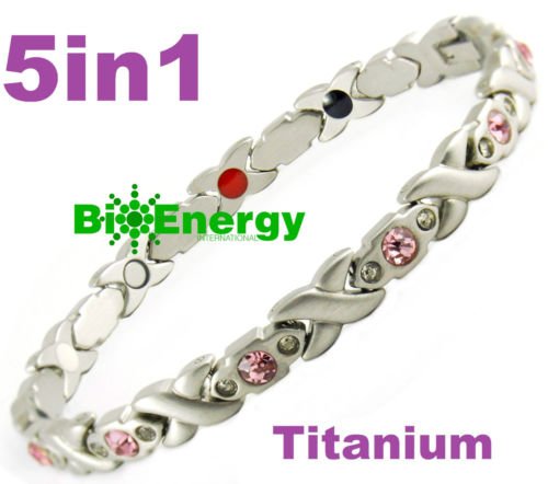 Magnetic Energy Germanium Armband Power Bracelet Health Bio Magnet 5in1 Lady's 312