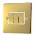 Kitchen & Housewares : POLISHED BRASS 3 GANG 2 WAY 6AMP LIGHT SWITCH C306PBW