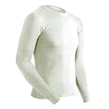ColdPruf Men's Authentic Dual Layer Long Sleeve Wool Plus Crew Neck Base Layer Top, Oatmeal, Large Tall